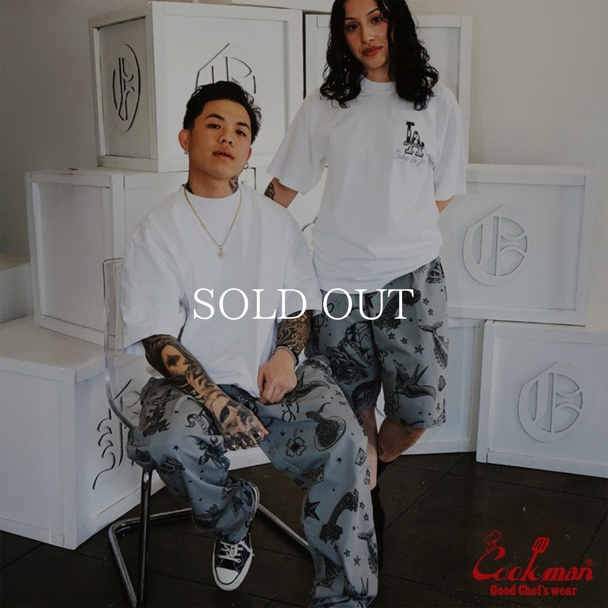 画像16: COOKMAN  シェフパンツ Chef Pants Old Tattoo Gray (16)