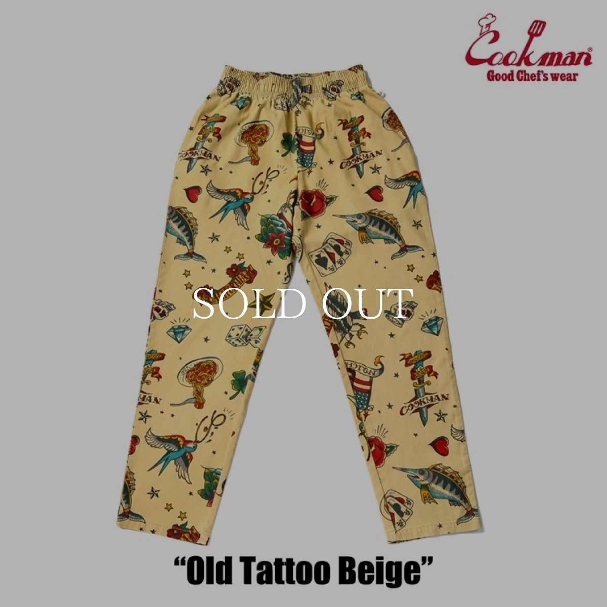 画像3: COOKMAN  シェフパンツ Chef Pants Old Tattoo Beige (3)