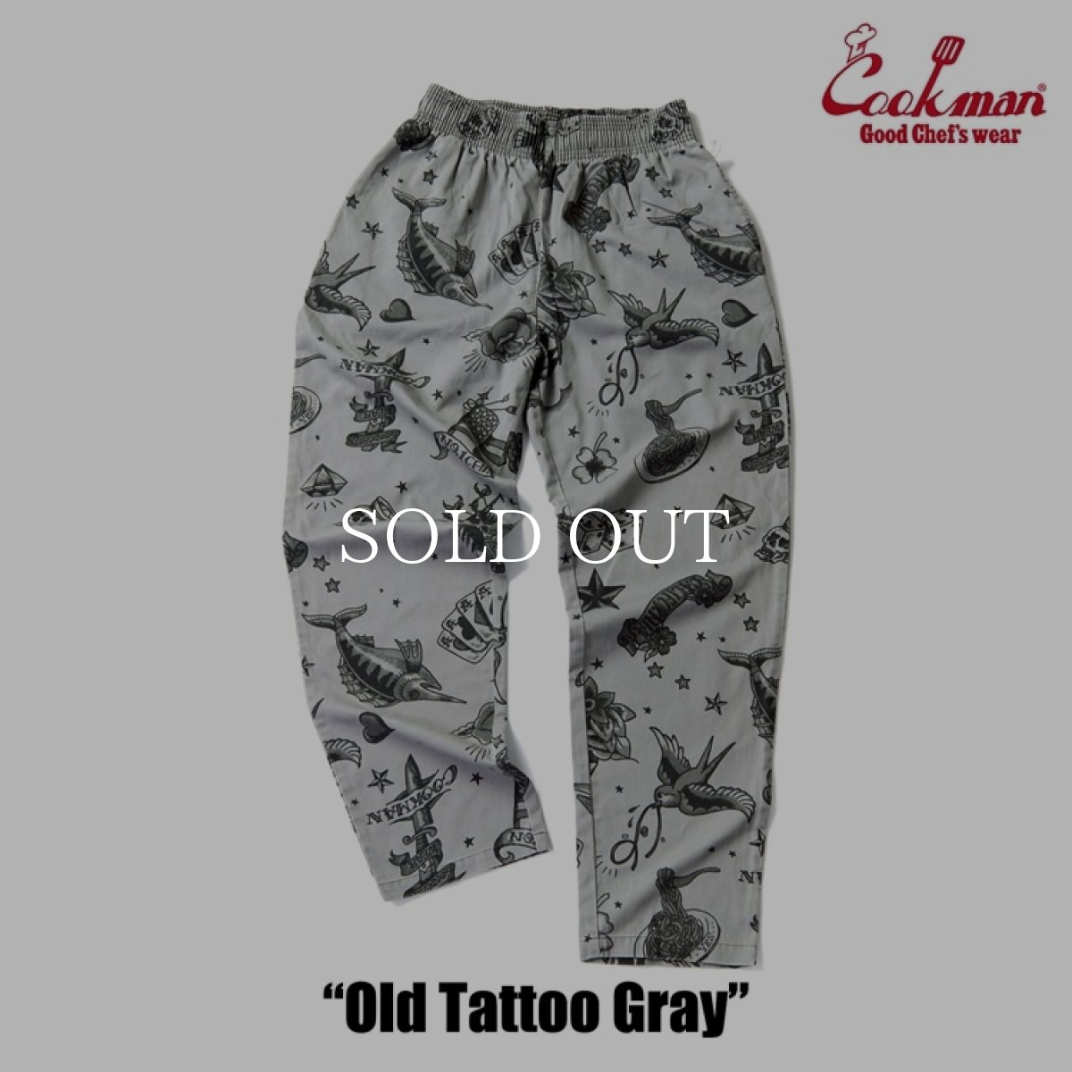 画像10: COOKMAN  シェフパンツ Chef Pants Old Tattoo Gray (10)