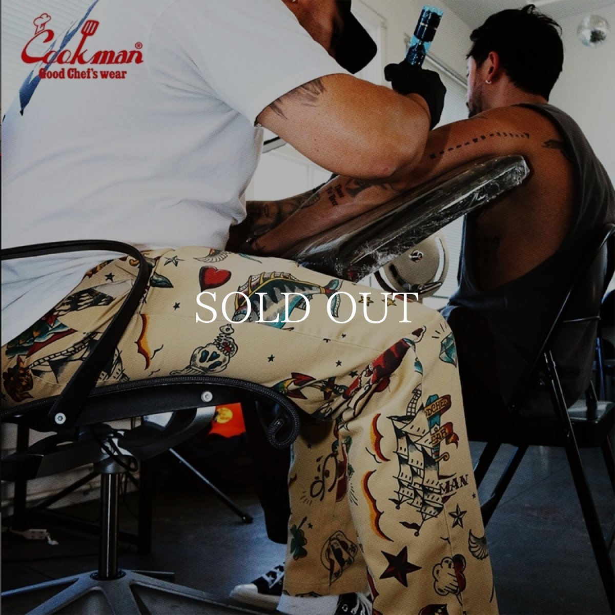 画像13: COOKMAN  シェフパンツ Chef Pants Old Tattoo Beige (13)