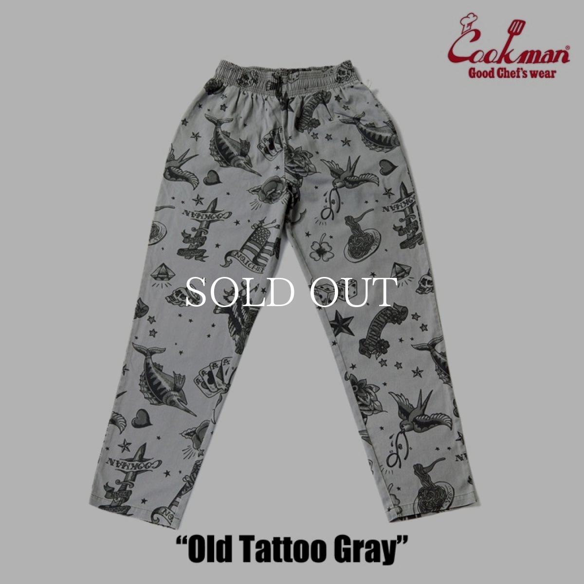 画像4: COOKMAN  シェフパンツ Chef Pants Old Tattoo Gray (4)