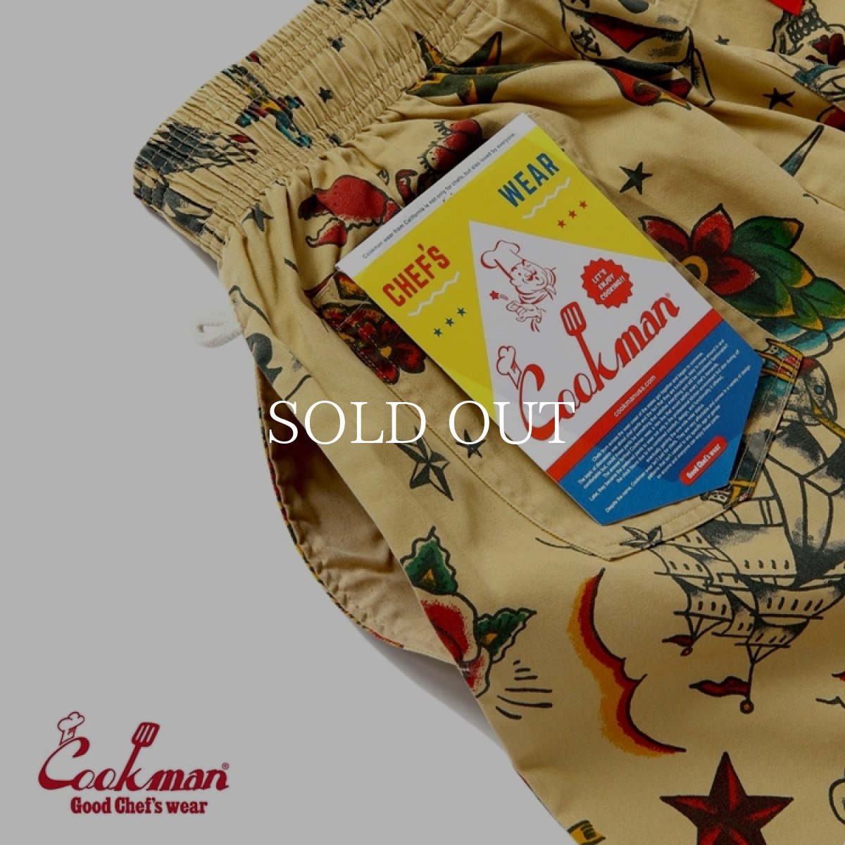 画像8: COOKMAN  シェフパンツ Chef Pants Old Tattoo Beige (8)