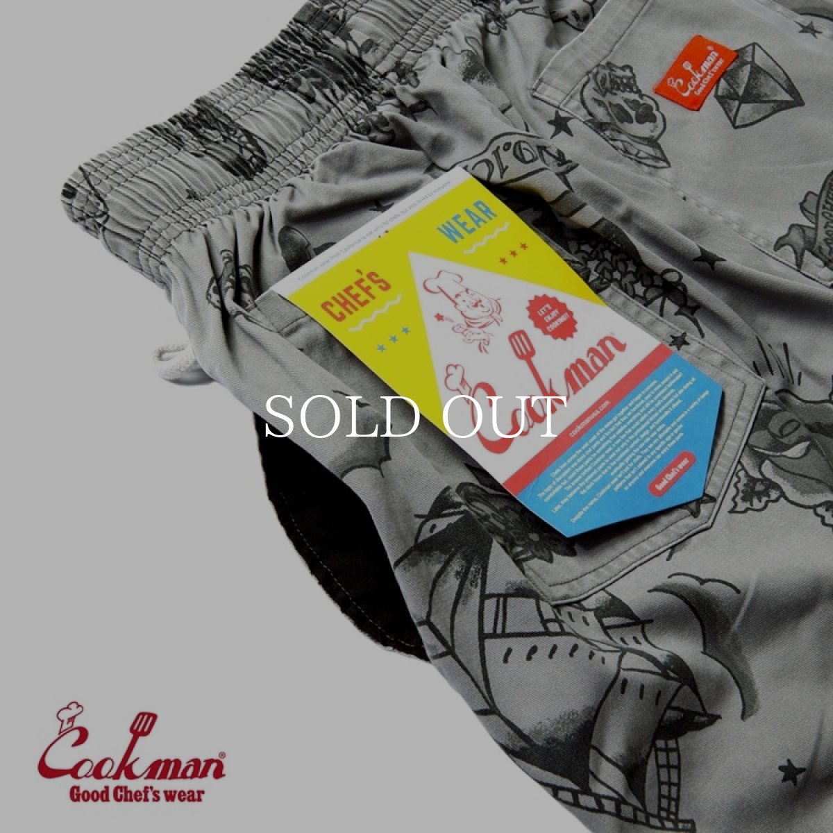 画像9: COOKMAN  シェフパンツ Chef Pants Old Tattoo Gray (9)