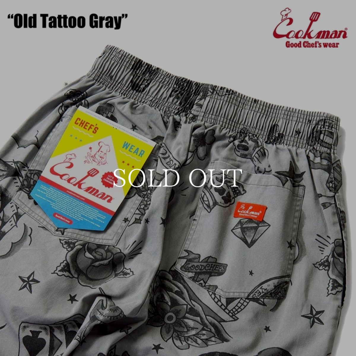 画像6: COOKMAN  シェフパンツ Chef Pants Old Tattoo Gray (6)