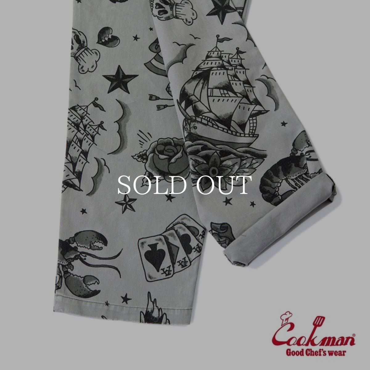 画像8: COOKMAN  シェフパンツ Chef Pants Old Tattoo Gray (8)