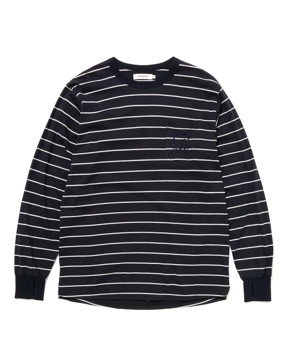 画像1: nonnative  DWELLER L/S TEE BORDER COTTON JERSEY (1)