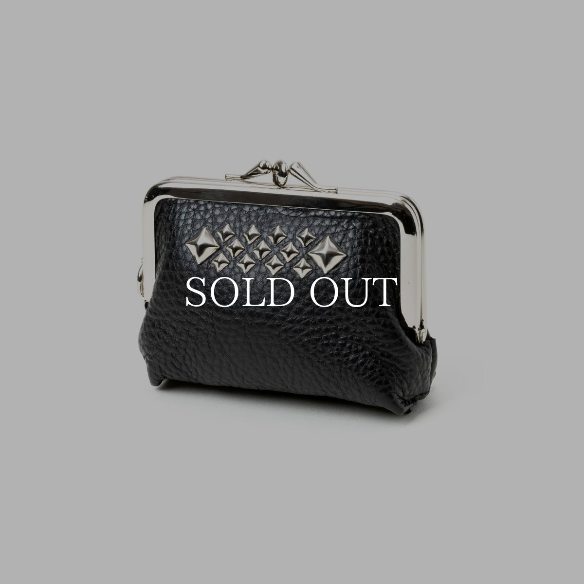 画像1: CALEE  STUDS LEATHER INTERNAL FLEX FRAME TYPE 2WAY MULTI WALLET (1)
