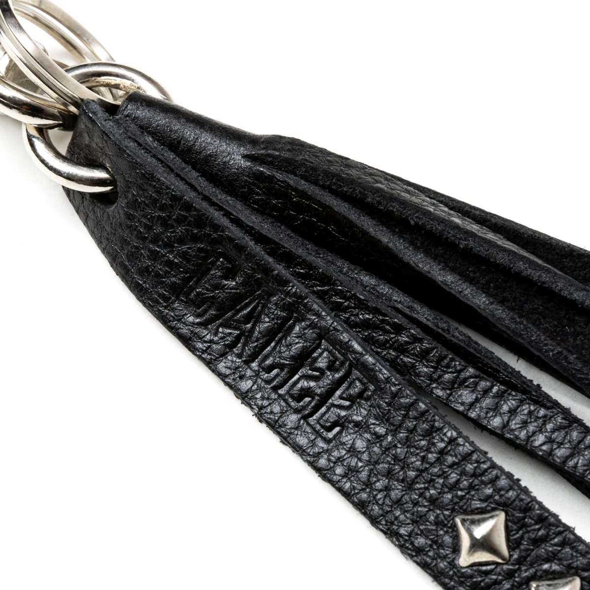 画像4: CALEE  STUDS & TASSEL LEATHER LONG KEY RING (4)