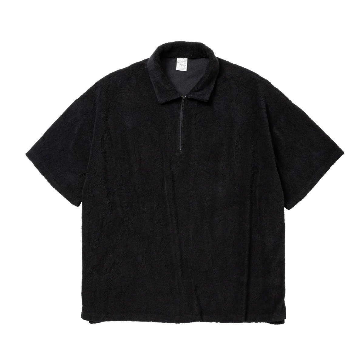 画像1: CALEE  SNAKE PATTERN JACQUARD PILE POLO (1)