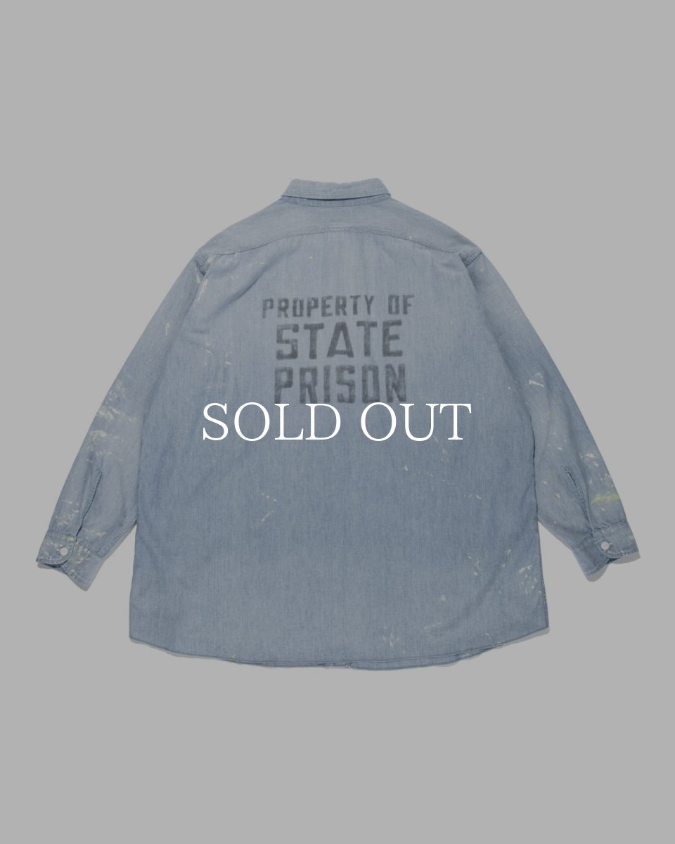 画像2: BOW WOW  STATE PRISON CHAMBRAY SHIRTS (2)