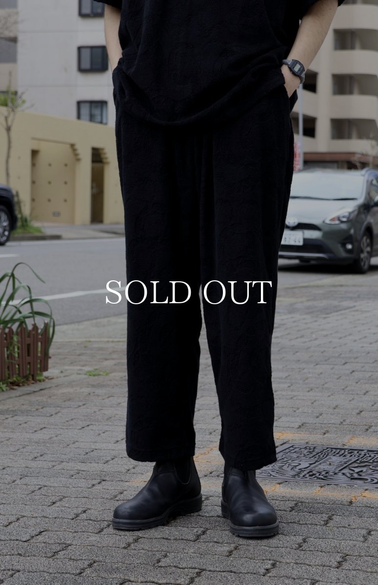 画像7: CALEE  SNAKE PATTERN JACQUARD PILE RELAX PANTS (7)