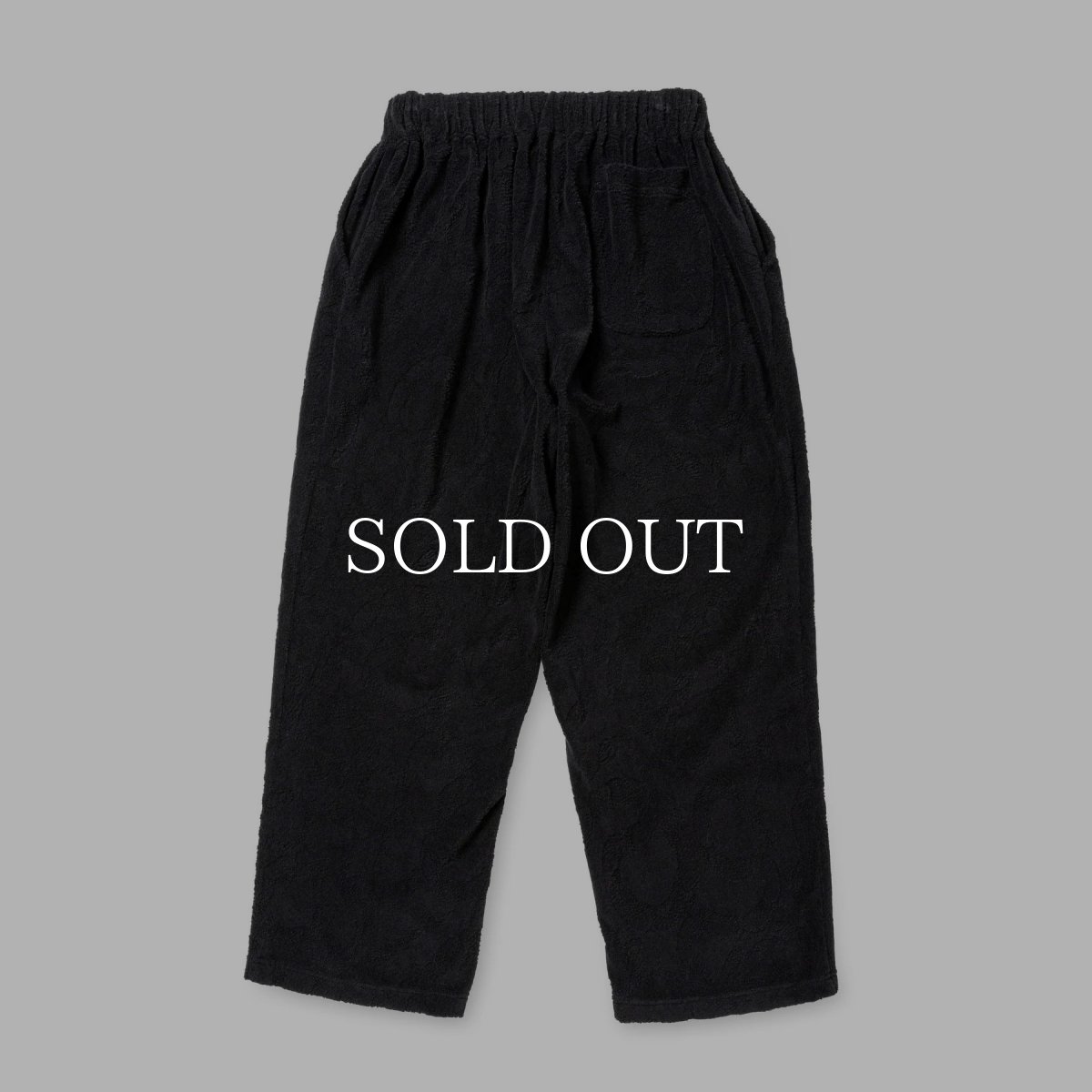 画像2: CALEE  SNAKE PATTERN JACQUARD PILE RELAX PANTS (2)