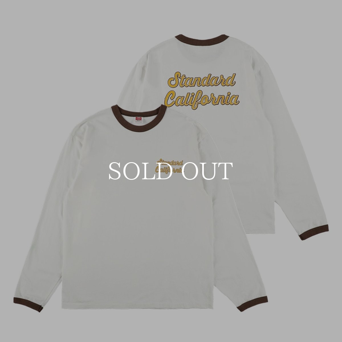 画像2: STANDARD CALIFORNIA  SD US Cotton Script Logo Ringer Long Sleeve T (2)