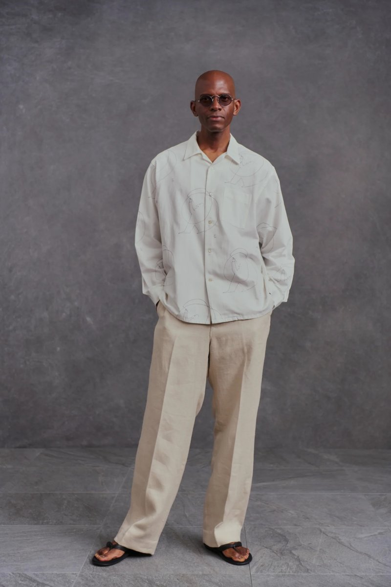 画像4: OLD JOE   OPEN COLLAR SHIRTS (Saul Steinberg) (4)