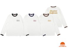 画像1: STANDARD CALIFORNIA  SD US Cotton Script Logo Ringer Long Sleeve T (1)