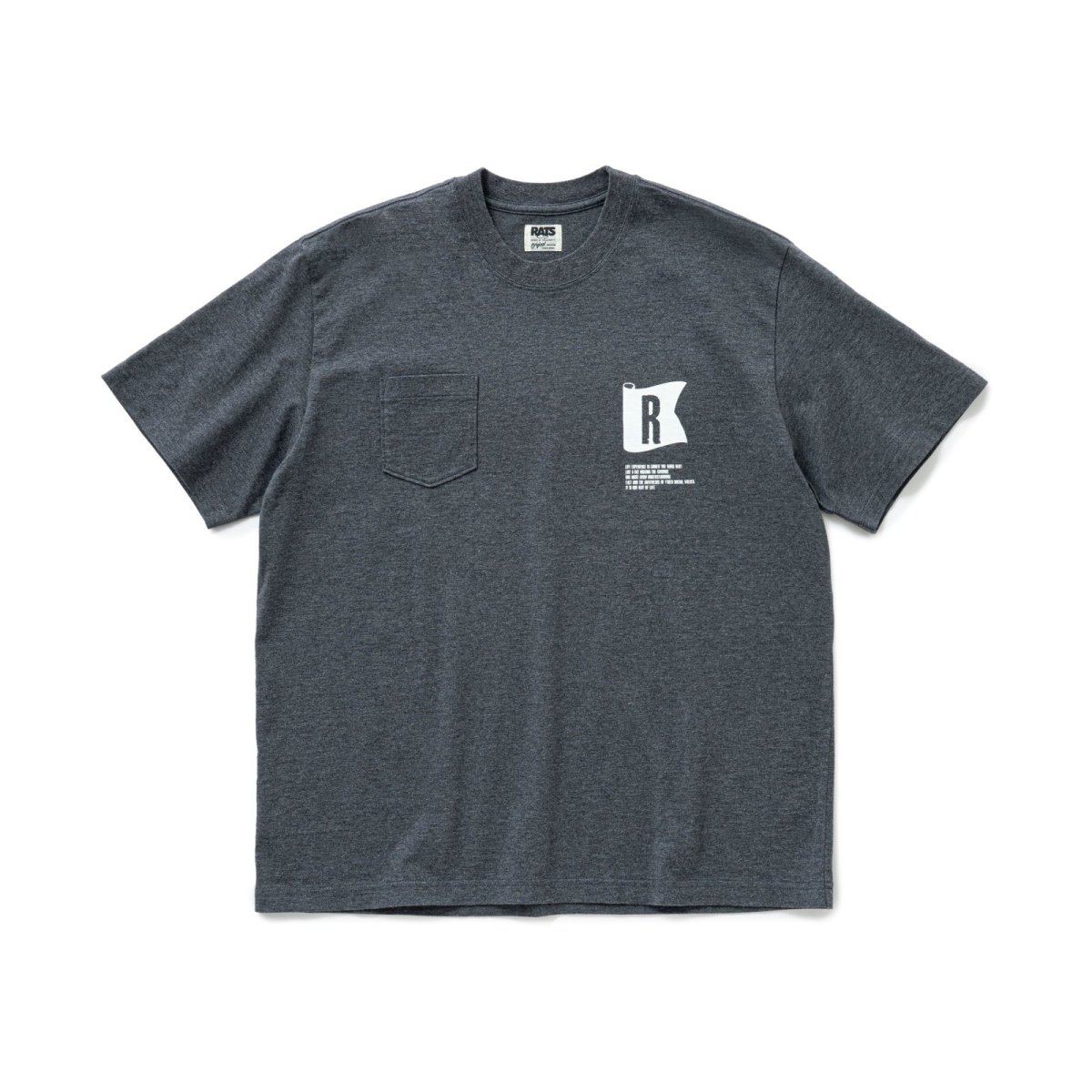 画像1: RATS  FLAG POCKET TEE (1)