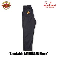 画像2: COOKMAN  シェフパンツ Chef Pants Semiwide FATBURGER Black (2)