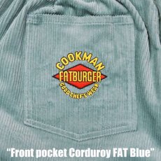 画像10: COOKMAN  シェフパンツ Chef Pants Short Front Pocket Corduroy FAT Blue (10)