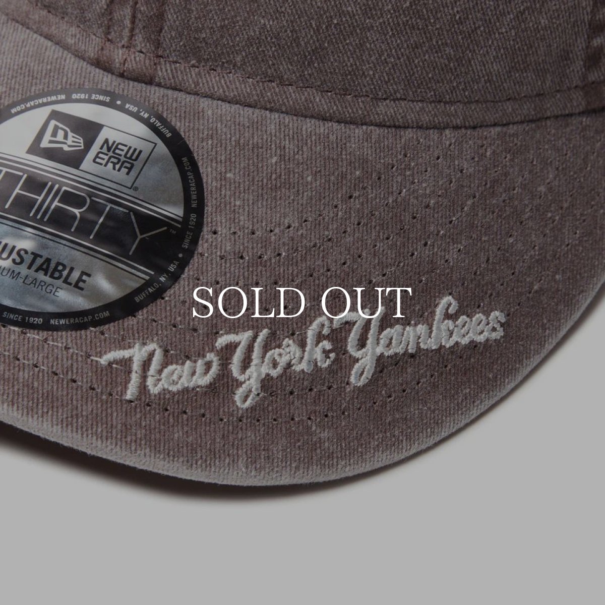 画像2: NEW ERA  9THIRTY MLB Visor Logo ニューヨーク・ヤンキース アシッドウォッシュ カーキ (2)