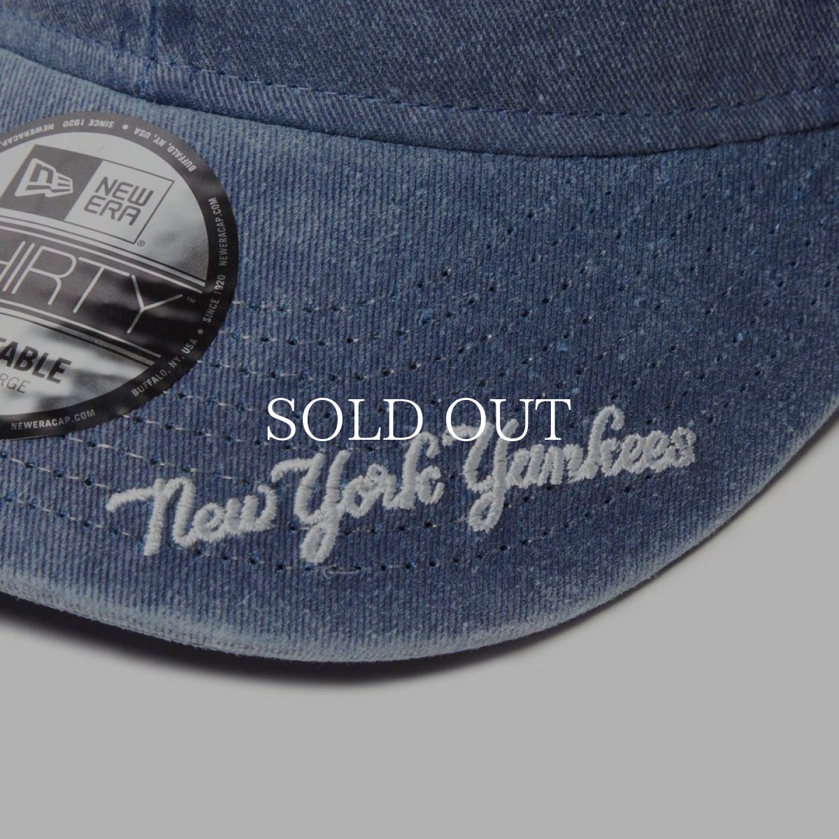 画像2: NEW ERA  9THIRTY MLB Visor Logo ニューヨーク・ヤンキース アシッドウォッシュ ネイビー (2)