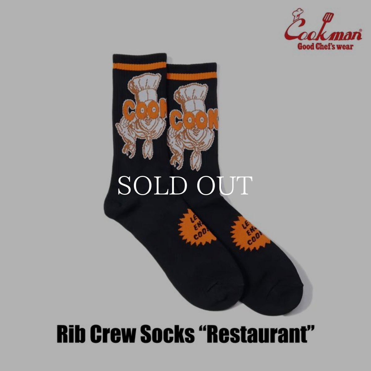 画像2: COOKMAN  Rib Crew Socks Restaurant (2)
