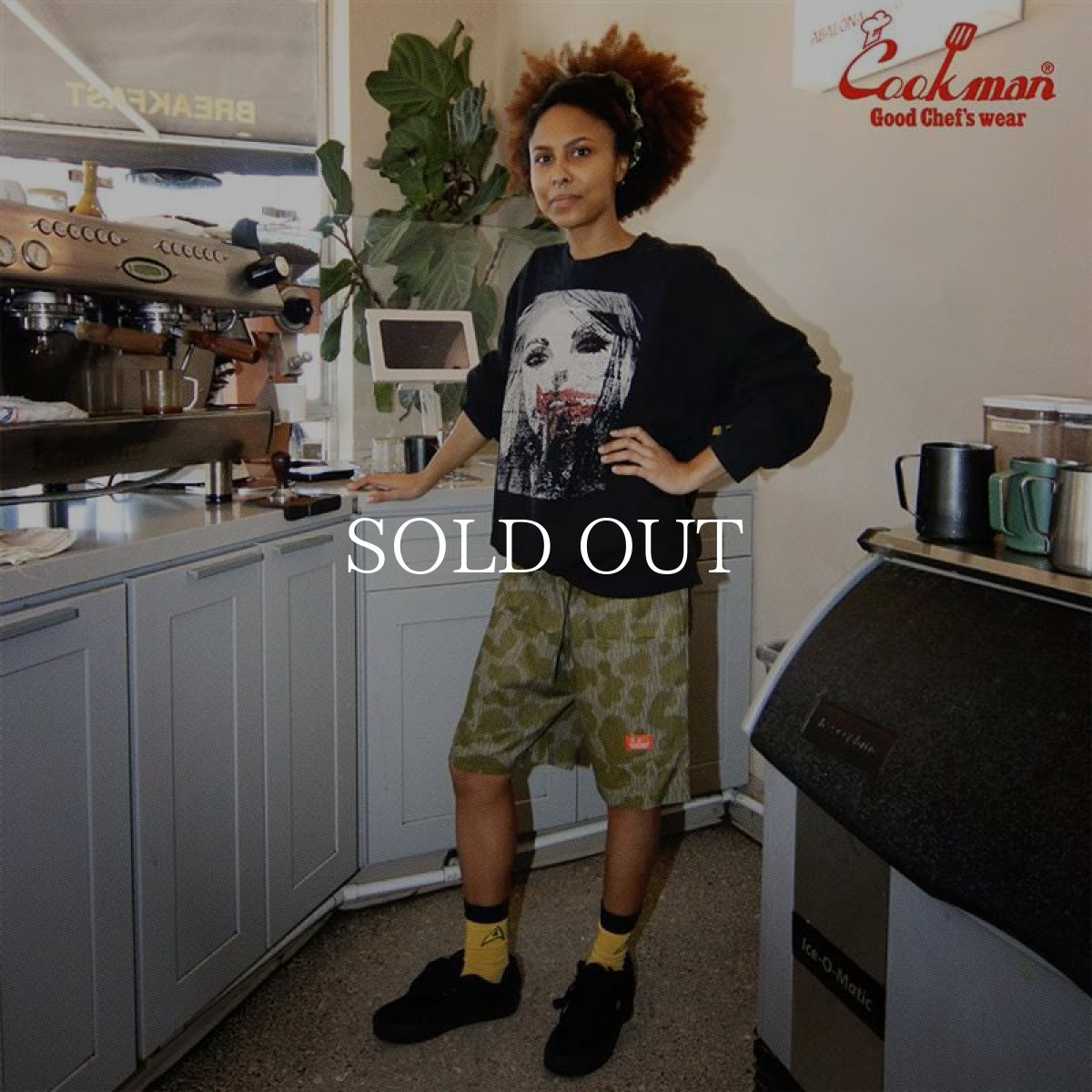 画像17: COOKMAN  シェフパンツ Chef Pants Short Front Pocket Raindrop Camo Green (17)