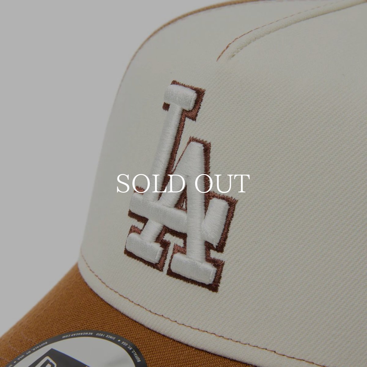 画像2: NEW ERA  9FORTY A-Frame Pancakes ロサンゼルス・ドジャース トーステッドピーナッツ/ワインコーク カーキバイザー (2)