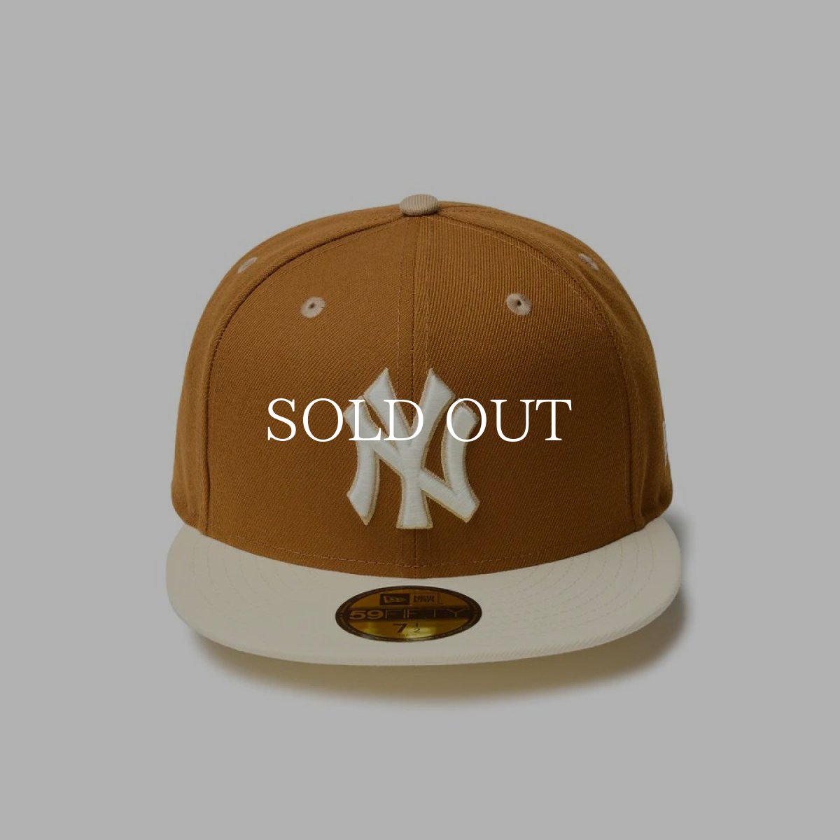 画像3: NEW ERA  59FIFTY Pancakes ニューヨーク・ヤンキース トーステッドピーナッツ ワインコークバイザー (3)