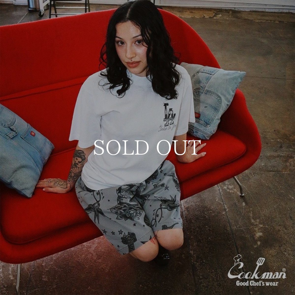 画像14: COOKMAN  シェフパンツ Chef Pants Short Old Tattoo Gray (14)