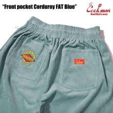 画像6: COOKMAN  シェフパンツ Chef Pants Short Front Pocket Corduroy FAT Blue (6)