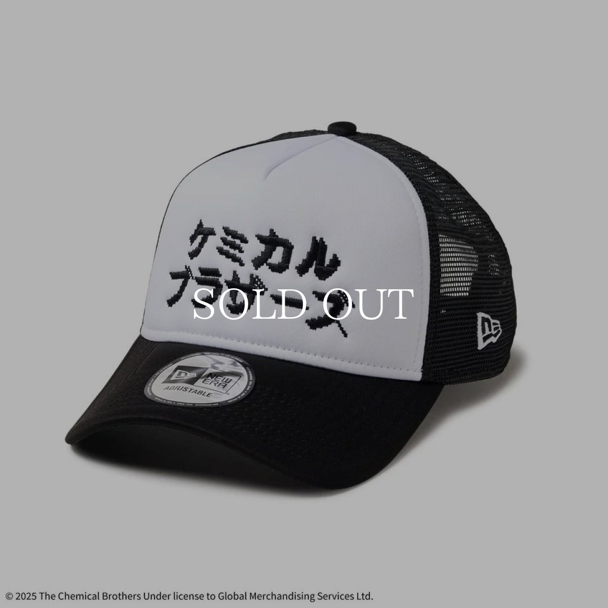 画像1: NEW ERA  9FORTY A-Frame トラッカー The Chemical Brothers カタカナロゴ ホワイト/ブラック (1)