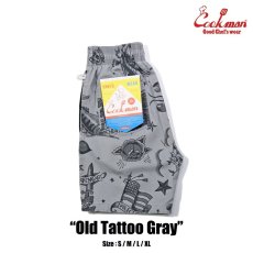 画像1: COOKMAN  シェフパンツ Chef Pants Short Old Tattoo Gray (1)