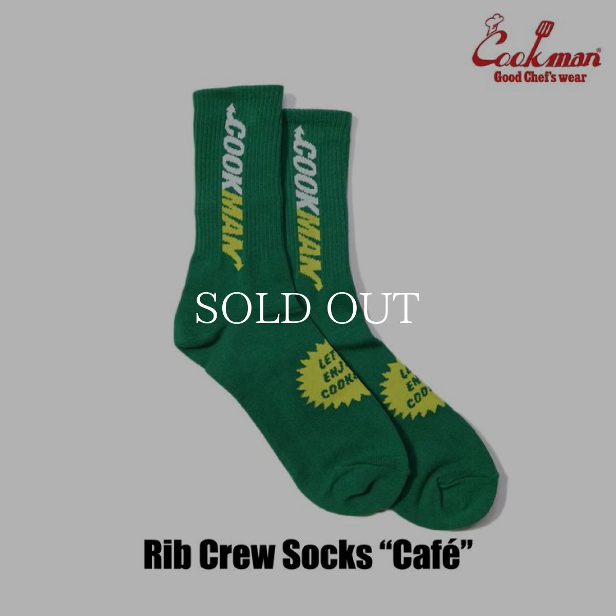 画像2: COOKMAN  Rib Crew Socks Cafe (2)