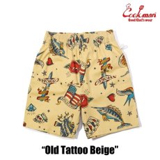 画像2: COOKMAN  シェフパンツ Chef Pants Short Old Tattoo Beige (2)
