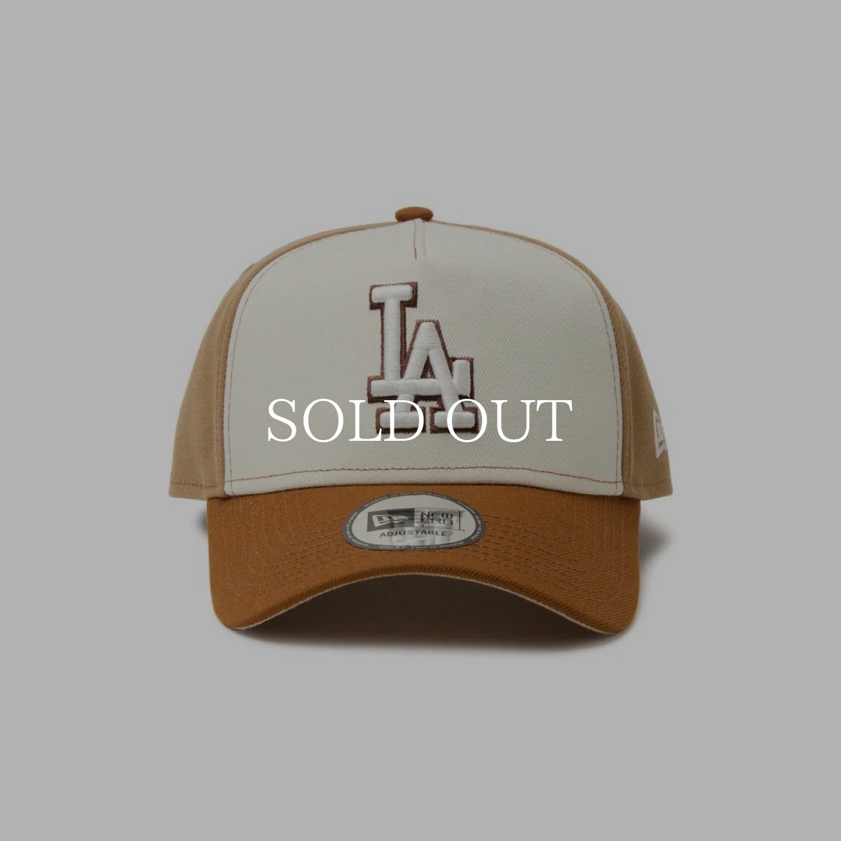 画像3: NEW ERA  9FORTY A-Frame Pancakes ロサンゼルス・ドジャース トーステッドピーナッツ/ワインコーク カーキバイザー (3)