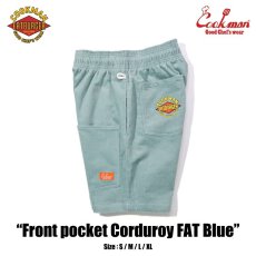 画像11: COOKMAN  シェフパンツ Chef Pants Short Front Pocket Corduroy FAT Blue (11)