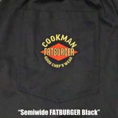 画像9: COOKMAN  シェフパンツ Chef Pants Semiwide FATBURGER Black (9)