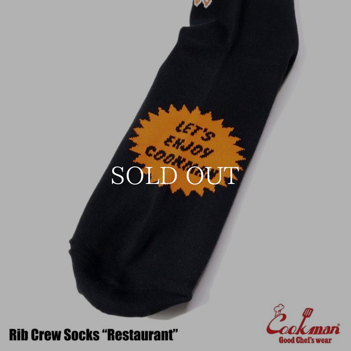 画像4: COOKMAN  Rib Crew Socks Restaurant (4)