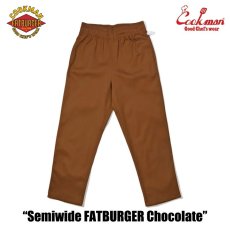 画像4: COOKMAN  シェフパンツ Chef Pants Semiwide FATBURGER Chocolate (4)