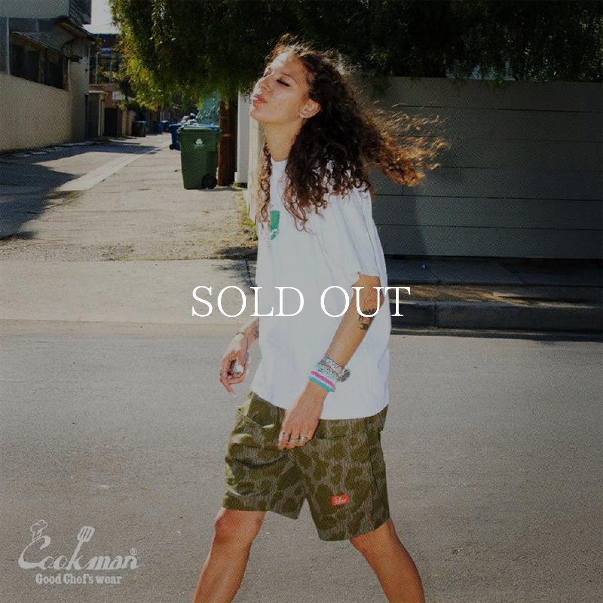 画像20: COOKMAN  シェフパンツ Chef Pants Short Front Pocket Raindrop Camo Green (20)