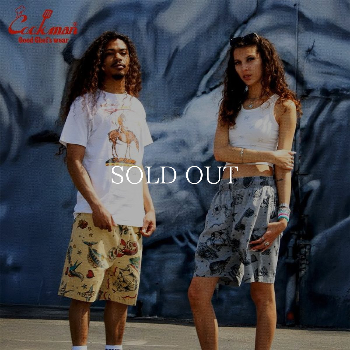 画像12: COOKMAN  シェフパンツ Chef Pants Short Old Tattoo Gray (12)