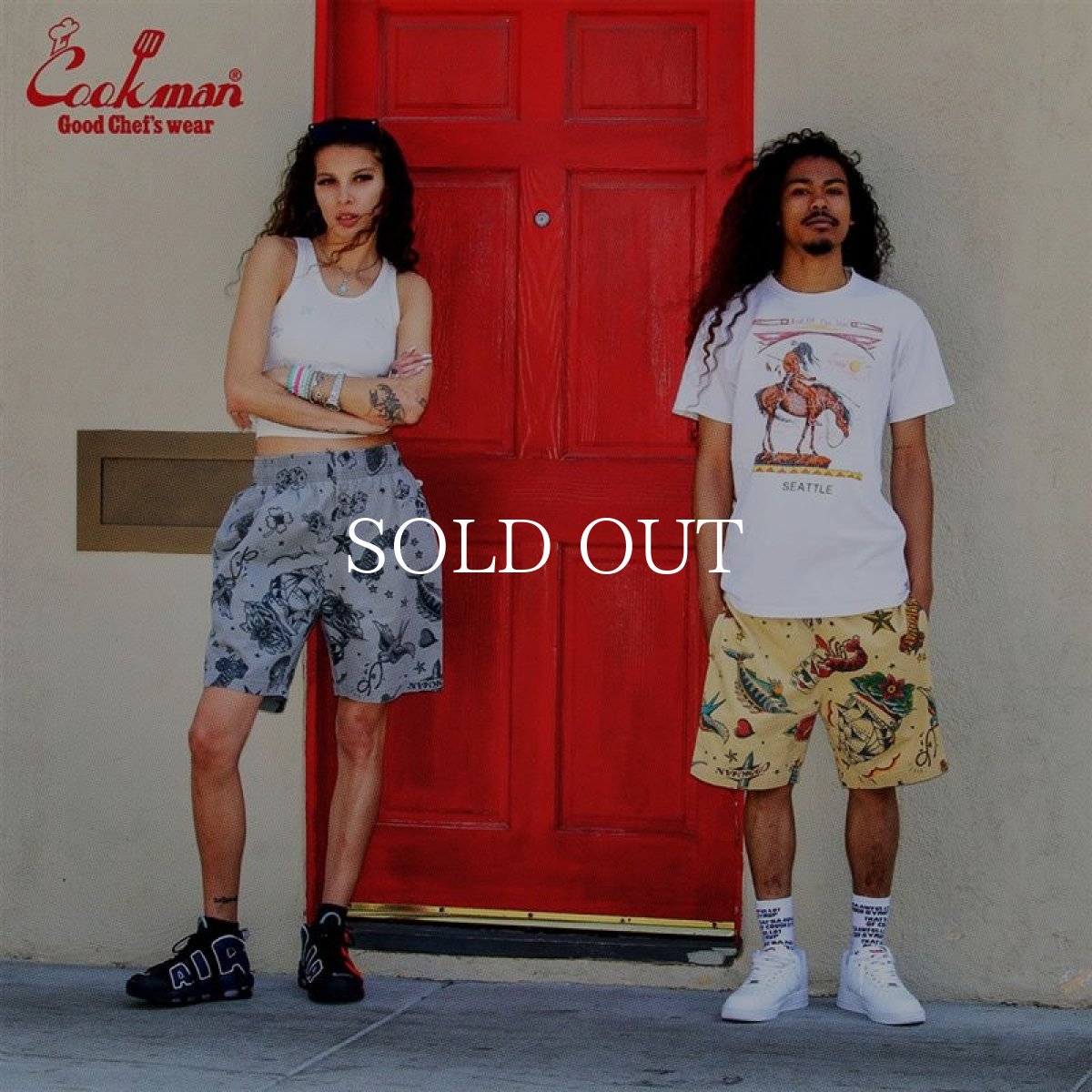 画像10: COOKMAN  シェフパンツ Chef Pants Short Old Tattoo Gray (10)