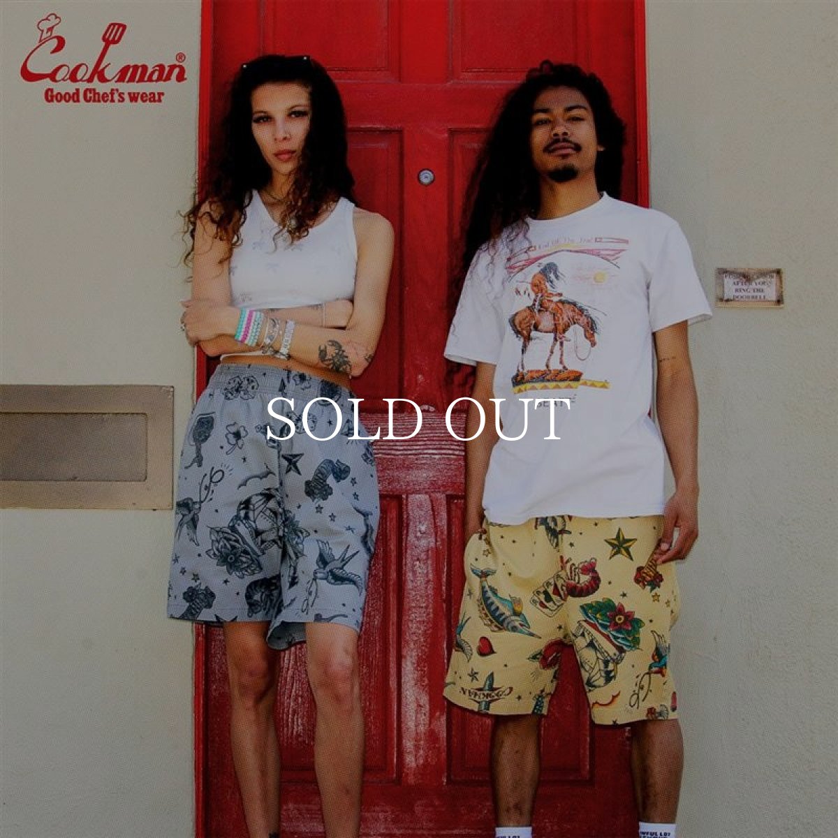 画像9: COOKMAN  シェフパンツ Chef Pants Short Old Tattoo Gray (9)