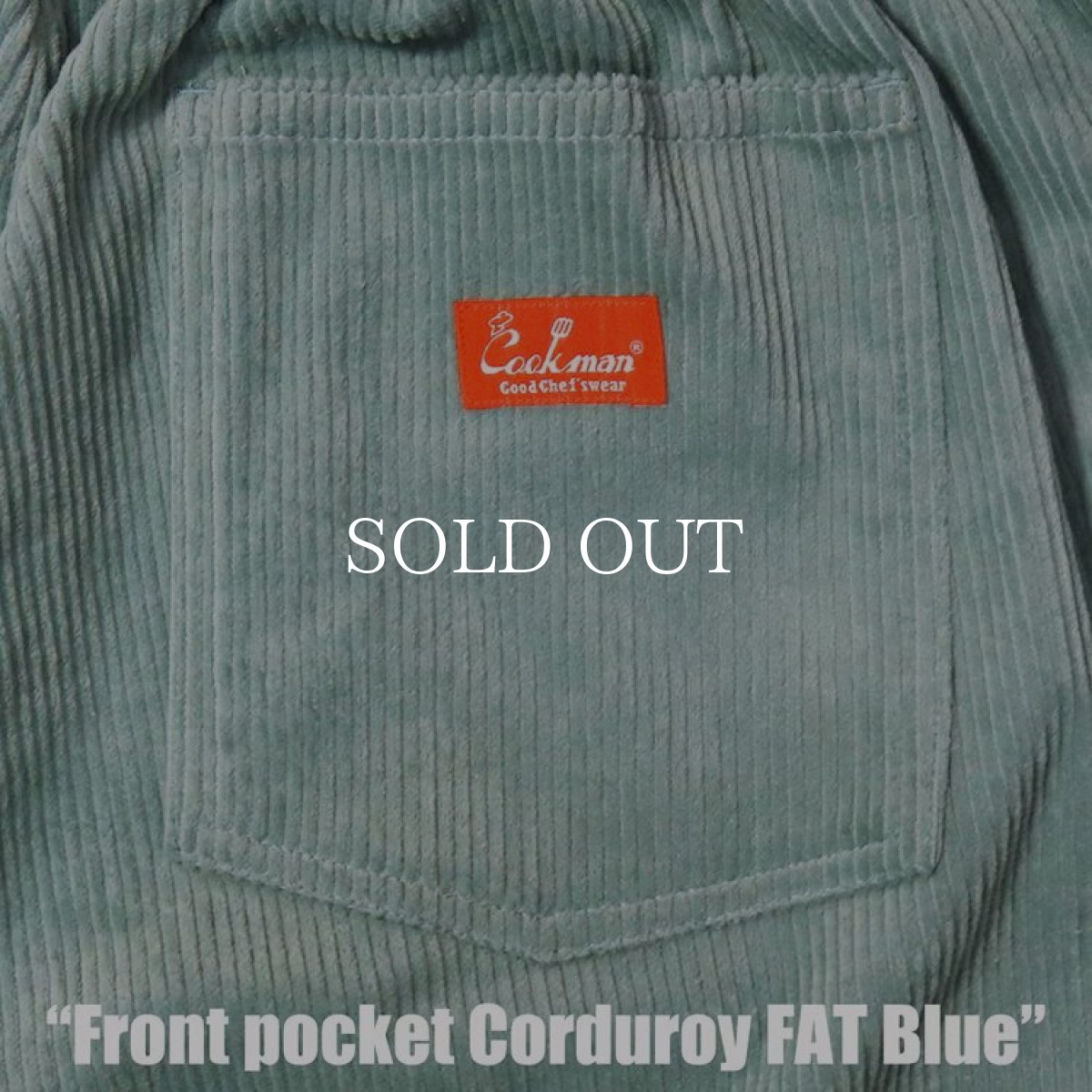 画像7: COOKMAN  シェフパンツ Chef Pants Short Front Pocket Corduroy FAT Blue (7)