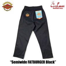 画像3: COOKMAN  シェフパンツ Chef Pants Semiwide FATBURGER Black (3)