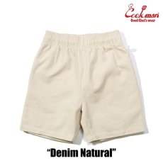 画像2: COOKMAN  シェフパンツ Chef Pants Short Denim Natural (2)