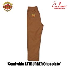 画像2: COOKMAN  シェフパンツ Chef Pants Semiwide FATBURGER Chocolate (2)