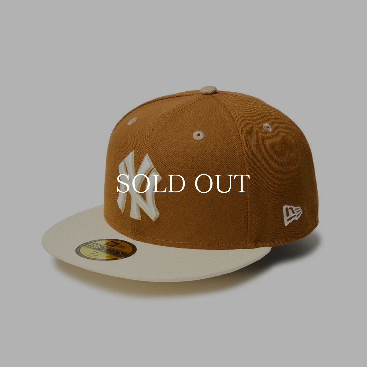 画像1: NEW ERA  59FIFTY Pancakes ニューヨーク・ヤンキース トーステッドピーナッツ ワインコークバイザー (1)