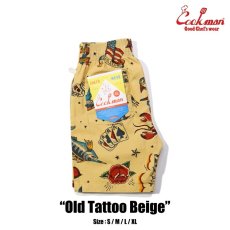 画像1: COOKMAN  シェフパンツ Chef Pants Short Old Tattoo Beige (1)