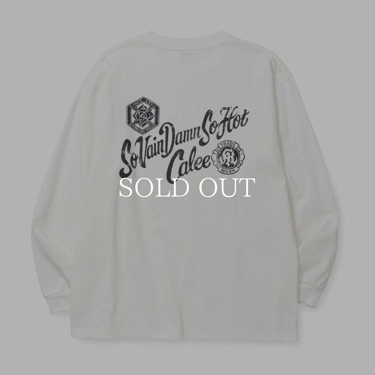 画像1: CALEE  VINTAGE TYPE S.V.D.S.H L/S TEE ＜NATURALLY PAINT DESIGN＞ (1)